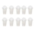 thumbnail image 1 of DEELLEEO 100Pcs 360ml Disposable Clear Plastic Cups with a Hole Dome Lids for Tea Fruit Juice Milk Tea with Covers, 1 of 6