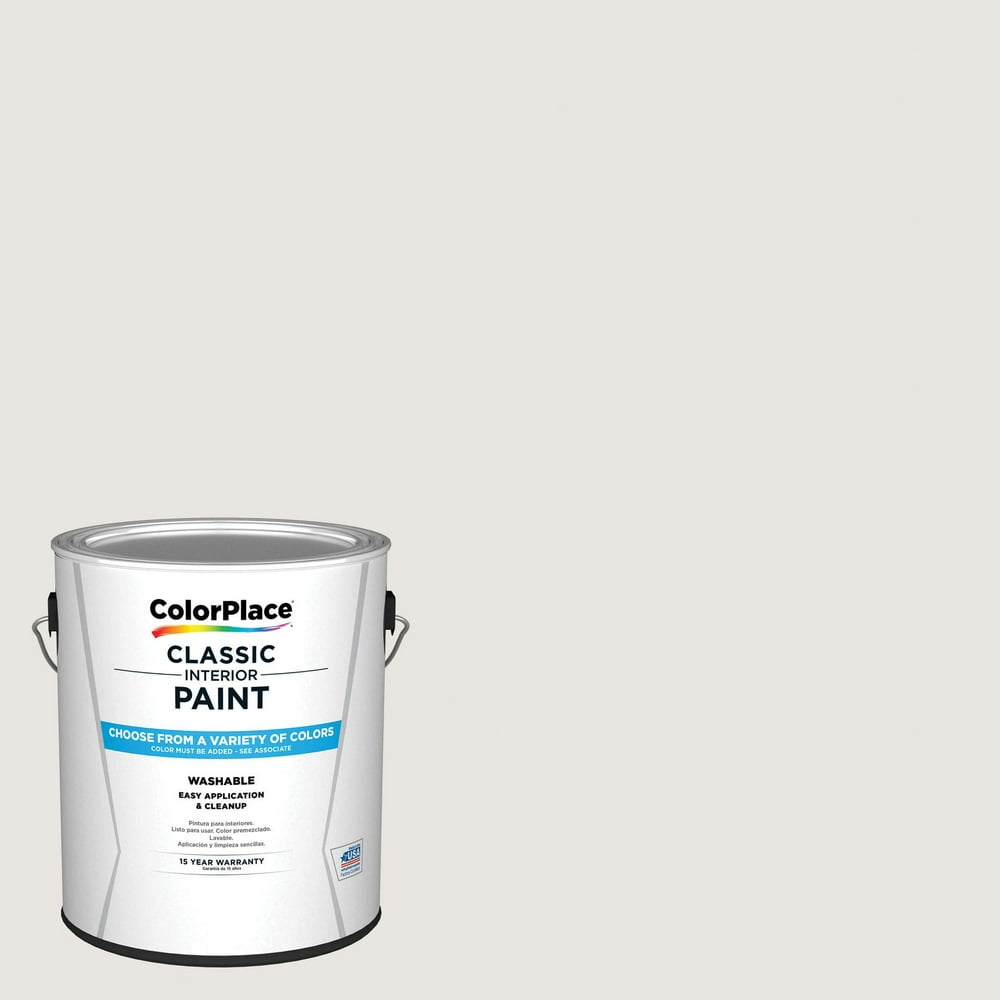 ColorPlace Classic Interior Wall & Trim Paint, Kitten White, Satin, 1