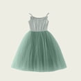 thumbnail image 4 of BLTIBY Girls Midi Tulle Dresses Cami Spaghetti Strap 3D Butterflies Sleeveless Tutu Dress Summer Birthday Party Gowns Green 2-3 Years, 4 of 6
