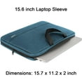 thumbnail image 3 of Ytonet 15.6 inch Laptop Case, Laptop Sleeve for Women Men, Carring Briefcase Computer Bag Compatible for HP Asus Dell Macbook Apple, Deep Teal, 3 of 7