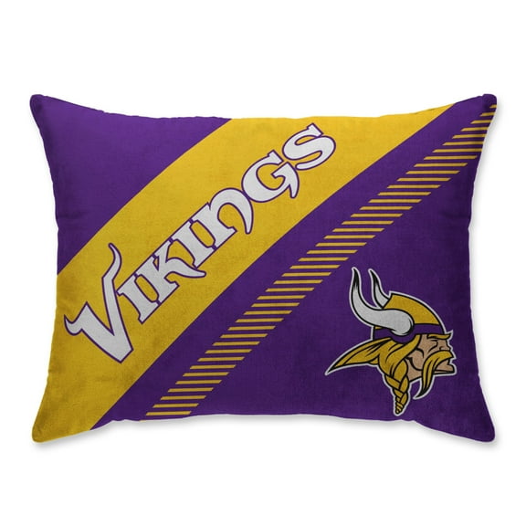 Minnesota Vikings Super Plush Mink Diagonal Bed Pillow - Purple