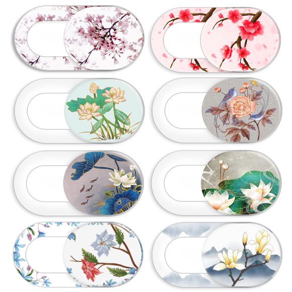 Funda para cámara web Slide FadyRaye Cute Flower, paquete de 8 unidades, para portátil