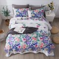 thumbnail image 4 of Travan King Juego De Colcha De 3 Piezas, Colcha Acolchada De Microfibra Ligera De Gran Tamaño Con Fundas, Juego De Cama Acolchado Con Estampado Floral Violeta Y Morado Para Todas Las Estaciones King, 4 of 5