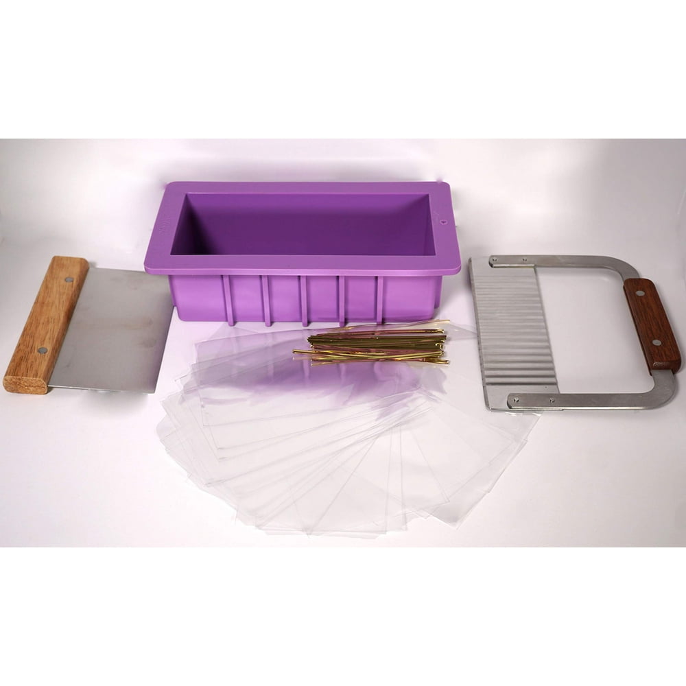 Areej Loaf Mold & Cutters & Pkg Soap Making Kit, Lavender