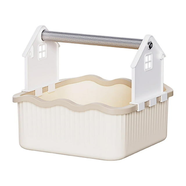 Bunblic Tabletop Parrot Stand, Toilet Training Kit, Portable Pet Accessories, Compact Tabletop Bird Obstacle Course, Bird Perch for Cockatoos And Cockatiels Warm Brown