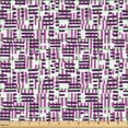 thumbnail image 2 of Ambesonne Fashion Fabric by the Yard Upholstery, Rectangle Lines Plain Back, 10 Yards, Dark Purple and Pale Fuchsia, 2 of 5