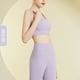 thumbnail image 4 of Conjunto de 2 uds de Yoga sin costuras, ropa deportiva para gimnasio, trajes para mujer, Sujetador deportivo, Top corto, mallas de entrenamiento, ropa deportiva para mujer, 4 of 5