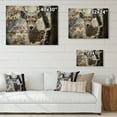 thumbnail image 4 of Designart "Monochrome Photography Winter Deer painting I" Animals Print on Natural Pine Wood, 4 of 5