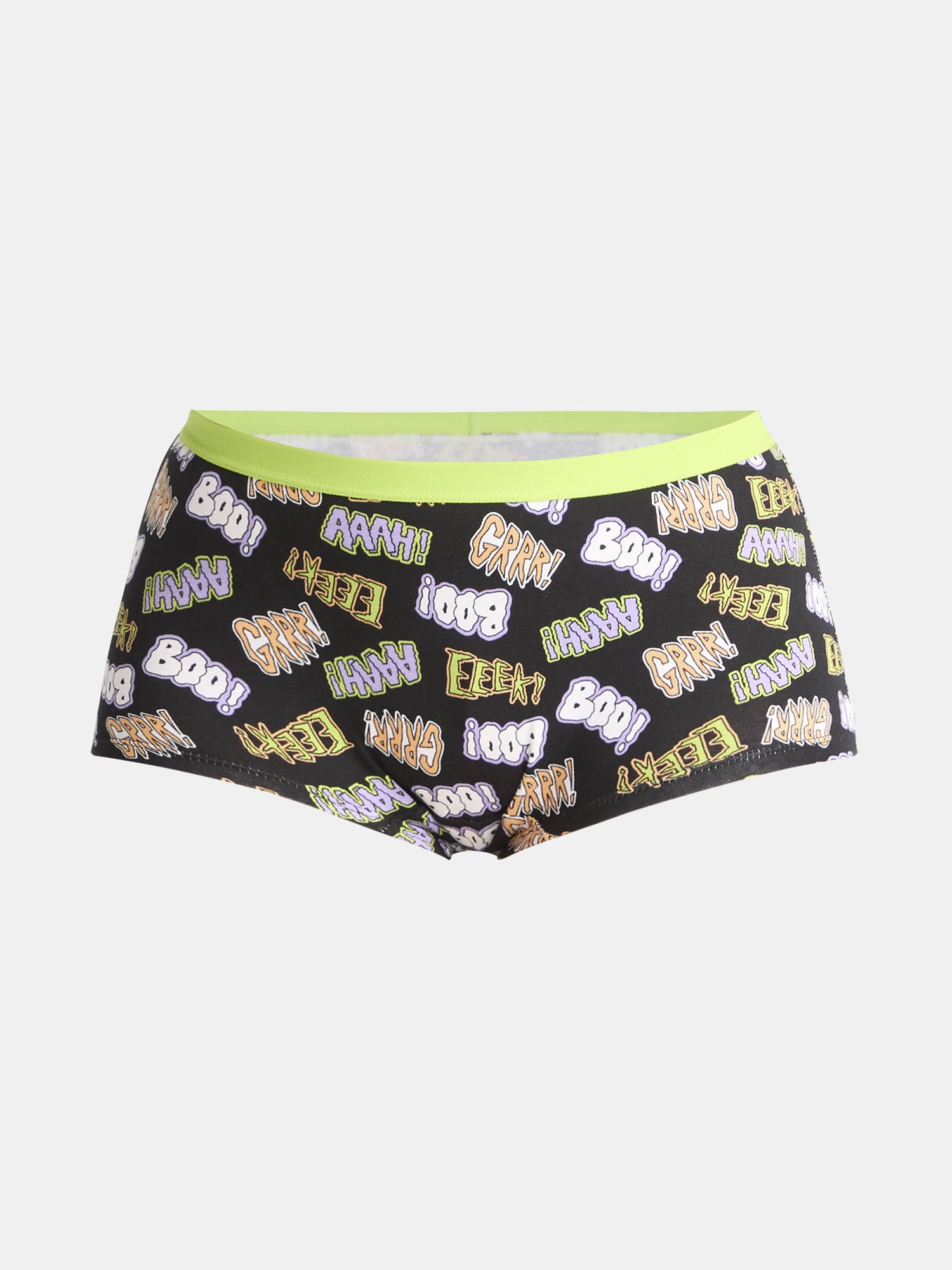 Way to Celebrate Women's Halloween Boyshort Panties, 3-Pack, Sizes S-XXL