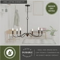 thumbnail image 5 of Annabelle 6 Light Black Farmhouse Candelabra Chandelier, 5 of 13