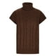 thumbnail image 1 of Chaleco de punto sin mangas de moda otoño e invierno suéter suelto de cuello alto para mujer, 1 of 5