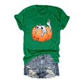 thumbnail image 1 of T-shirt Graphique d'Halloween pour Femmes Manches Courtes Col Rond pour Printemps Été Activités Extérieures et Usage Quotidien, 1 of 2