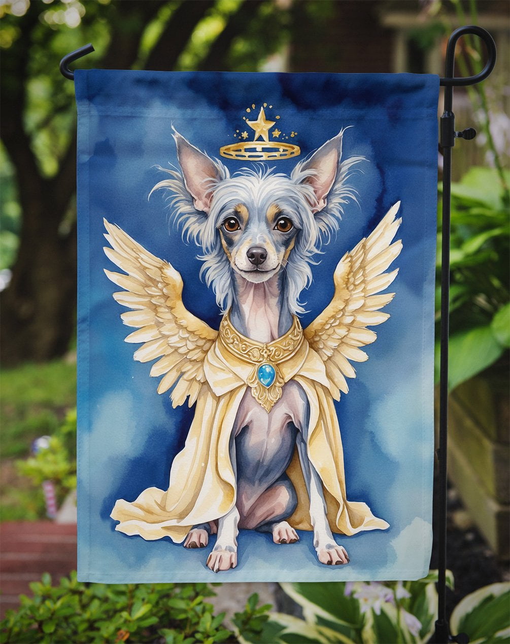 Chinese Crested My Angel Garden Flag 11.25 in x 15.5 in