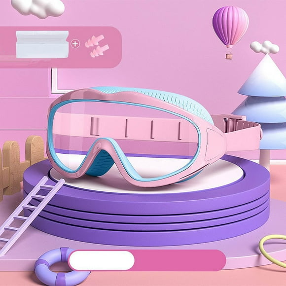 Fiudx Gafas de Natación para Niños En Liquidación: Gafas de Buceo Impermeables Hd con Montura Grande y Correa Ajustable, Protección Uv para Niños y Niñas de 6 a 14 Años, Vista Panorámica de 180 Grado