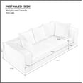 thumbnail image 2 of Tabaray 88" Modern Sofa Couch, Deep Seat Sofa for Living Room, Corduroy Couch with 5 Pillows and Extra Wide Armrest, Oversized Loveseat for Apartment, Comfy Cloud Sofa-Ready to Use, White, 2 of 9
