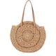 thumbnail image 1 of (Marrón) Bolso de playa hecho a mano de paja Circular hueca de gran capacidad bolso de playa de moda para mujer bolso de hombro tejido, 1 of 5