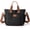 Black, variant on Women's Canvas Tote Bag Lightweight Work Handbag Travel Crossbody Purse with Water Bottle Pocket