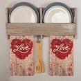 thumbnail image 2 of Fusipu Eco-friendly Dish Rags Valentine's Day Themed Dish Towel Set Microfiber Kitchen Towels for A Love-filled Kitchen Absorbent Soft Durable for Home, 2 of 8
