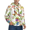 thumbnail image 2 of Lsque Birds And Flowers Pattern Casual Men's Hoodie,Hooded Sweatshirt with Kangaroo Pocket,Pullover Hoodie-Medium, 2 of 7