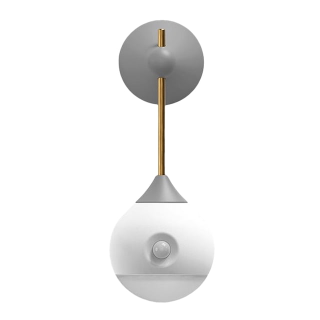 Matsuzay Luz nocturna LED con Sensor de movimiento, lámpara recargable inteligente para oficina, dormitorio, cocina, sala de estar, suministros Iluminación y accesorios Gris