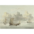 thumbnail image 3 of Jean Bernard 14x11 Black Modern Framed Museum Art Print Titled - Boats in Stil Water (1775 - 1833), 3 of 5