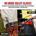 thumbnail image 2 of Grillbot Heat-Resistant BBQ Utensil Shield, BPA-Free Silicone, Universal Fit, Spider, Red, 2 of 8