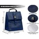 thumbnail image 3 of Bolsa de almuerzo ZM-YOUTOO, aislante, plegable, azul marino, 3 of 6