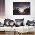 thumbnail image 3 of Designart Dark Parting Ocean with Colorful Clouds - Seascape Throw Pillow - 16x16, 3 of 4