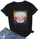 thumbnail image 2 of Blusa suelta de manga corta con cuello redondo y estampado a la moda para mujer Fridja  zx1127, 2 of 5