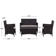thumbnail image 5 of Safavieh Figueroa Outdoor Contemporary 4 Piece Set with Cushion, 5 of 14