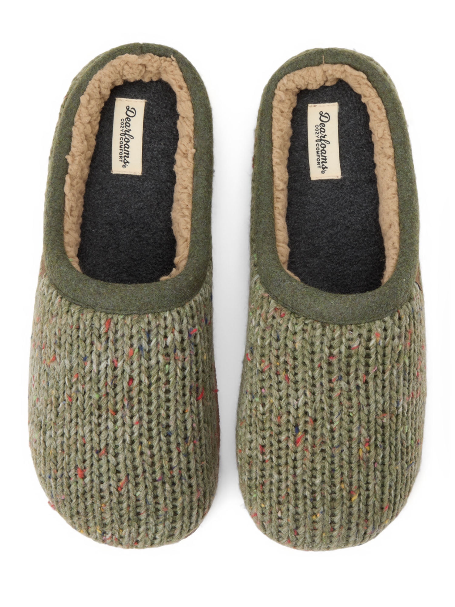 Dearfoams Cozy Comfort Men's Knit Clog Slippers