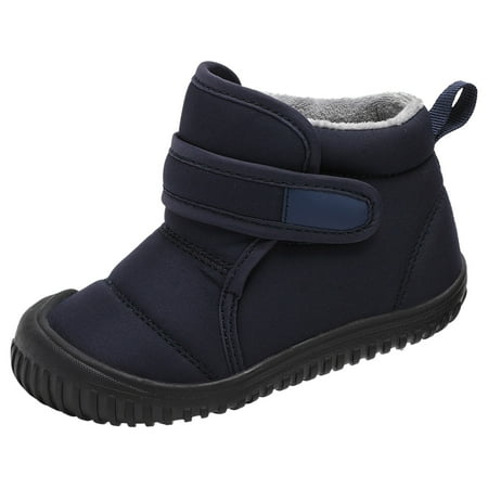 

LIhncine Girls Boots Children Shoes Flat Soled Velvet Warm Short Boots Fashionable Outdoor Warm Princess Cotton Boots Toddler Baby Girls Boot(Blue 12-18 Months)