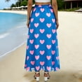 thumbnail image 7 of JYnXIANTI Maxi Skirts for Women High Waisted Heart Printed Chiffon Skirts Thin Comfort Summer Skirt Trendy Soft Clothes, 7 of 7