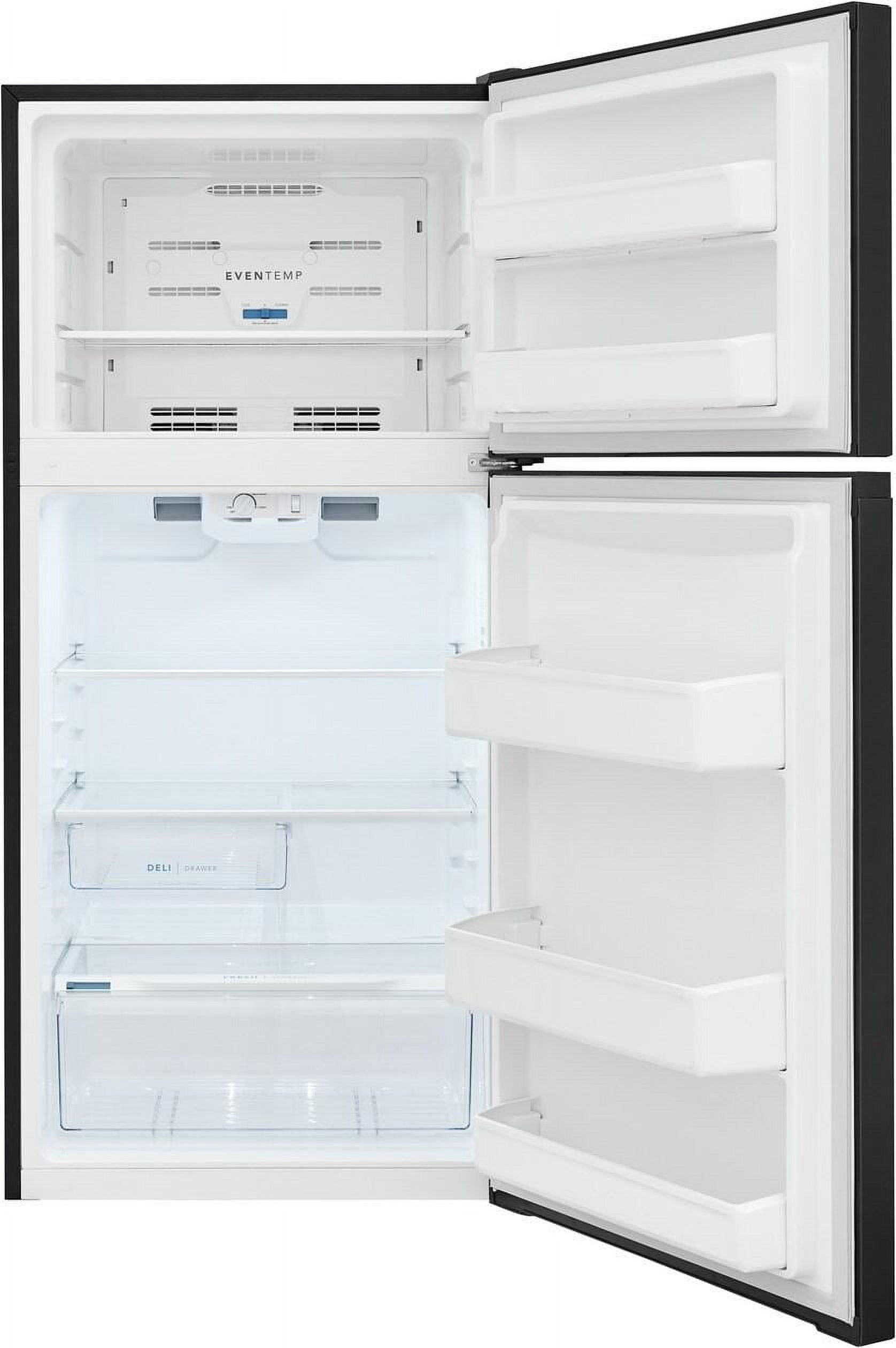 Frigidaire FFHT1425VB 14 Cu. Ft. Top Freezer Refrigerator, Black