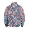 thumbnail image 5 of Havenx Mens Flannel Quarter Zip Up Pullover Long Sleeve Collared Pullover Sweater Mock Neck Camouflage Print Sweatshirts Soft 2026 Fall Winter Outdoor Active Casual Sweater Tops,Pink 3XL, 5 of 7