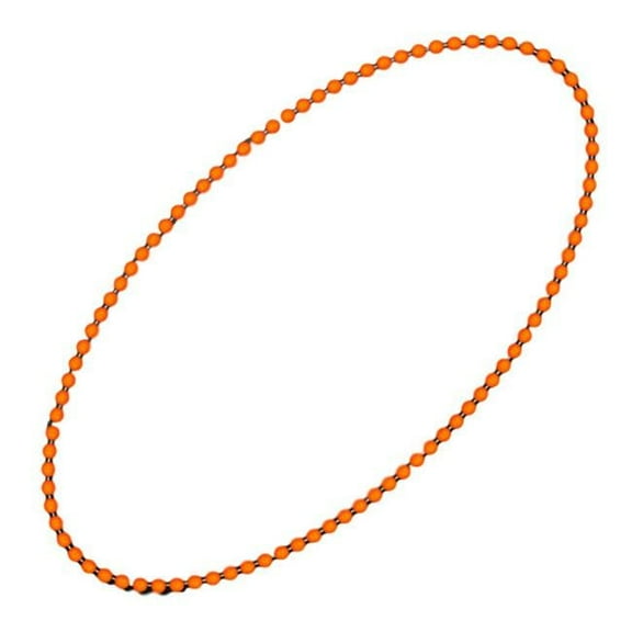 Blinkee A420 Smooth Round Opaque Bead Mardi Gras Necklace, Orange - Pack of 12