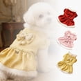 thumbnail image 5 of TIELUTT Elegant Winter Dress Cozy Warm Apparel with Bowknot Soft Pet Clothes for Medium Dogs Summer Pet Clothes Hangers and Rack Pet Clothes Hangers Small Pet Clothes Hangers for Closet Pet Clothes R, 5 of 5