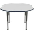 thumbnail image 3 of ECR4Kids 48in Clover Premium Thermo-Fused Adjustable Activity Table Grey/Navy/Black - Super Leg, 3 of 8