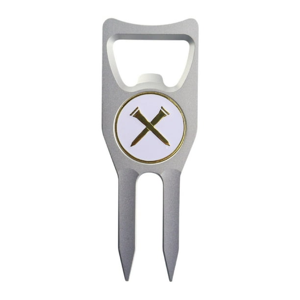 Golf Divot Tool Golf Divot Repair Tool Herramienta magnética Divot con marcador de pelota Golf argén