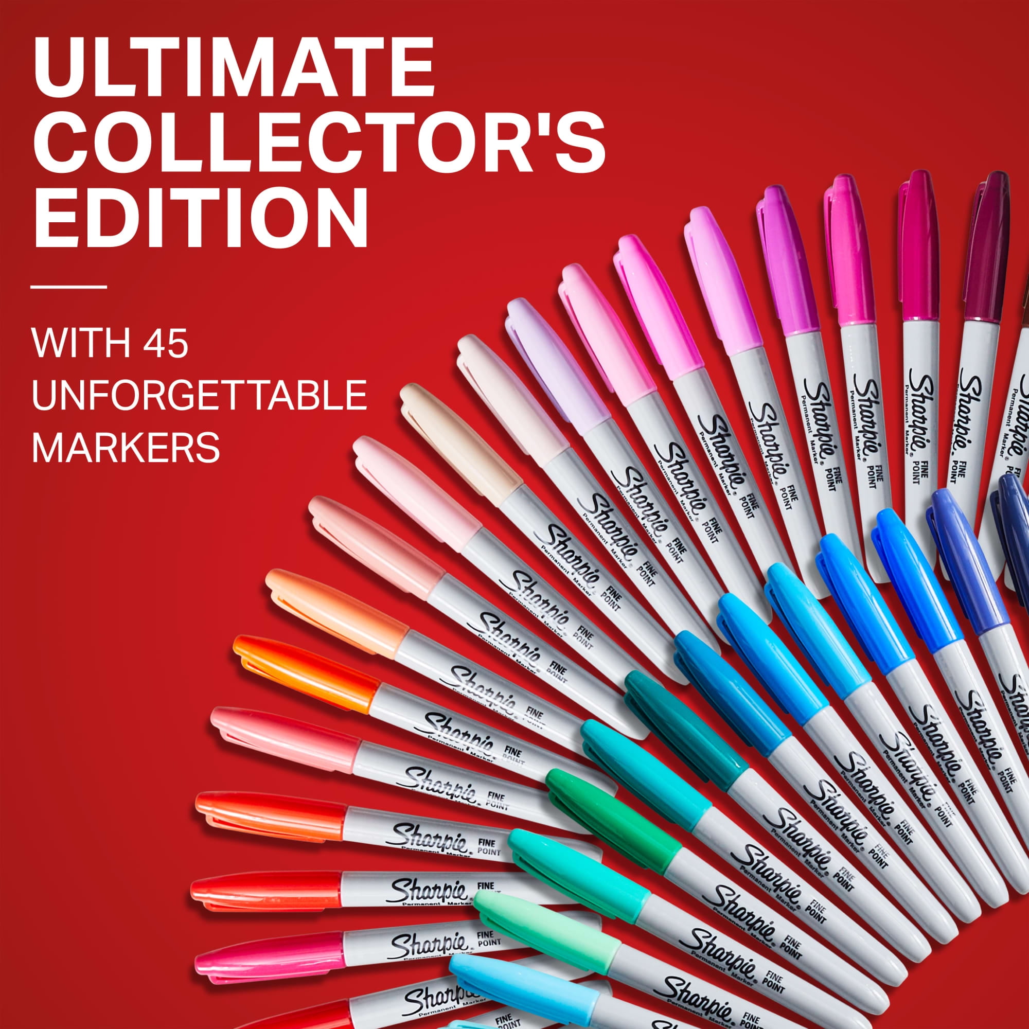 Sharpie Permanent Markers, Ultimate Collection, Fine and Ultra-Fine Tips, Assorted Colors, 45 Count