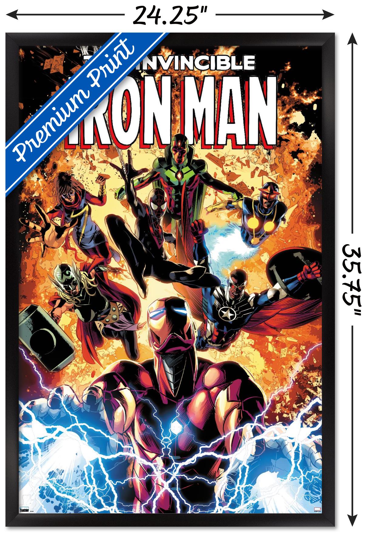 Marvel Comics - Iron Man - InVincible Iron Man #11 Wall Poster, 22.375" x 34", Framed