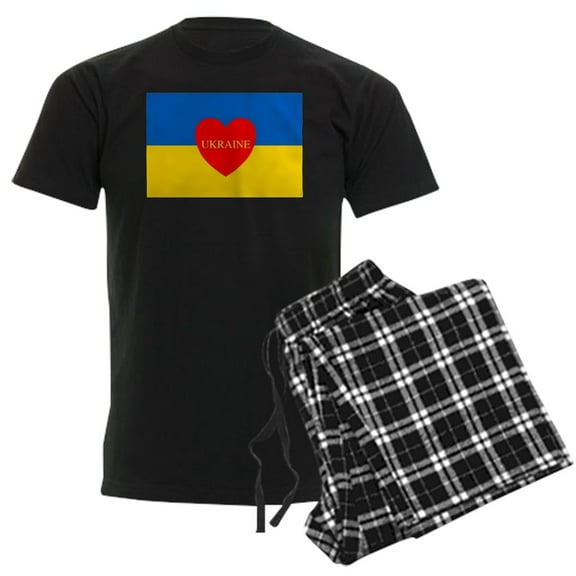 CafePress - National Flag Of ??????? / Ukraine High Qu Pajamas - Men's Dark Loose Fit Cotton Pajama Set