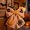 A, variant on QuanTara 13.8in Halloween Fuzzy Door Bow – Pumpkin Bat Skull Decor