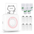 thumbnail image 1 of Impresora fotográfica todo en uno Impresora portátil multifunción Mini impresora instantánea inalámbrica Compatible con conexión BT para teléfono inteligente con 6 rollos de papel térmico y 5 rollos d, 1 of 8