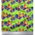 thumbnail image 1 of Soimoi Cotton Duck Fabric Text & Hen Bird Decor Fabric Printed Yard 56 Inch Wide, 1 of 3