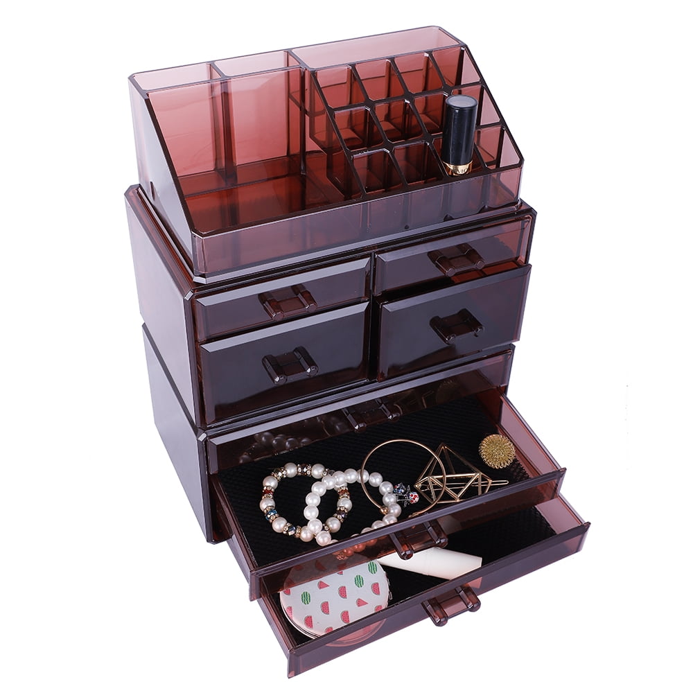 SEGMART Makeup Drawer Organizer with 7 Drawers and 16 Grid Stackable