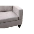 thumbnail image 4 of Starhome L Shaped Gray Couch with Storage Ottoman(Pillows Included) Microfiber, 4 of 8
