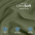 thumbnail image 4 of Bare Home Luxury Duvet Cover and Sham Set - Premium 1800 Collection - Ultra-Soft - California King, Cypress, 3-Pieces, 4 of 10