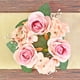 thumbnail image 3 of Lunxisen 3 Pcs Valentines Red Roses Candle Rings Wreaths Artificial Flowers Wedding Centerpieces Candle Holder with Green Leaves for Engagement Farmhouse Party, 3 of 8