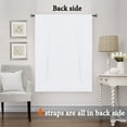 thumbnail image 4 of Pure White Curtain Thermal Insulated Tie Up Window Shade Light Blocking Curtains for Bathroom, Rod Pocket Panel(63 In Long x 42 In Wide), 4 of 7
